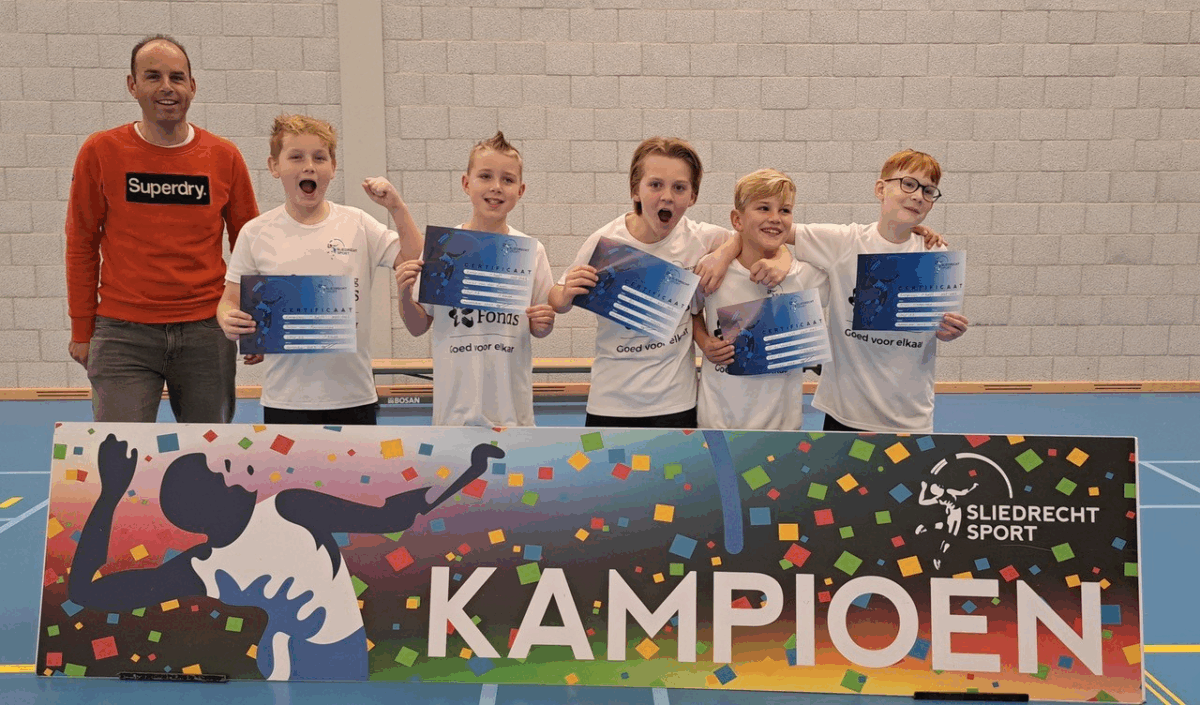Eerste twee kampioensteams Sliedrecht Sport van dit seizoen