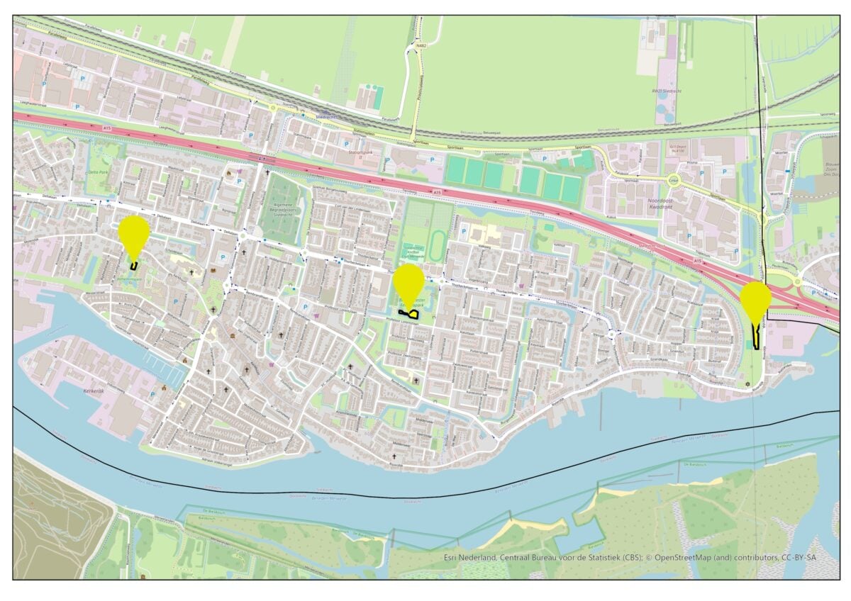 Slimme verlichting op voetpaden naar hondenuitlaatvoorzieningen